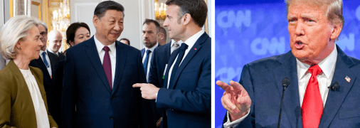 Дональд Трамп, Урсула фон дер Ляен, Си Цзиньпин, Эммануэль Макрон