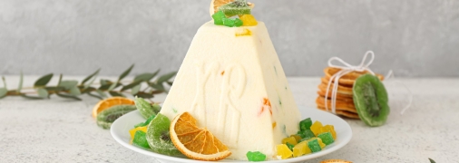 Творожная паска с мармеладом