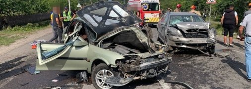 На трассе «Городище-Ровно-Староконстантинов» столкнулись Opel Vectra и Skoda Octavia