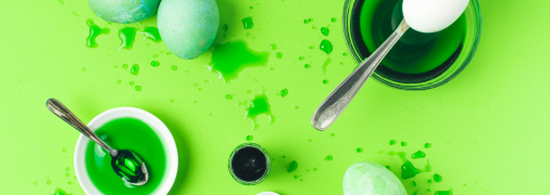 Як пофарбувати зелені яйця на Великдень