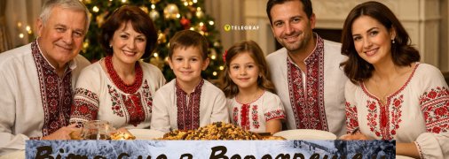 Семья за праздничным столом