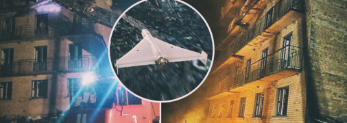 Удар "шахеда" пришелся на два верхних этажа общежития