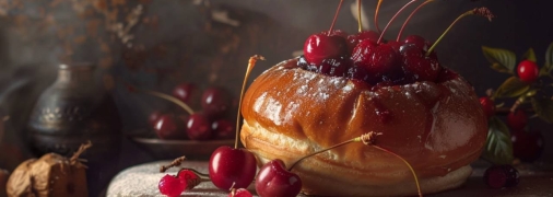 Пирожки с вишней получаются очень ароматными и вкусными (изображение создано с помощью ИИ)