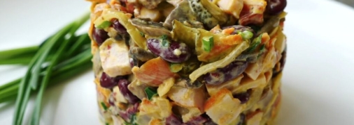 Пикантный салат “Сытый животик”