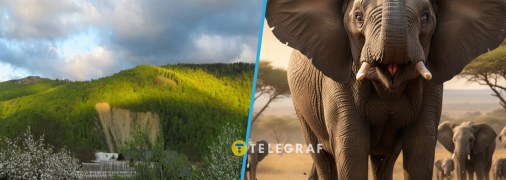 Скеля, за певних умов, схожа на слона