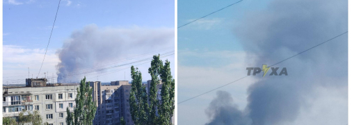 Пожар возле Запорожья