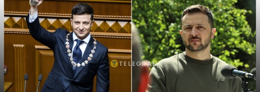 Володимир Зеленський у день інавгурації та зараз