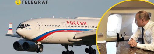 Володимир Путін у літаку