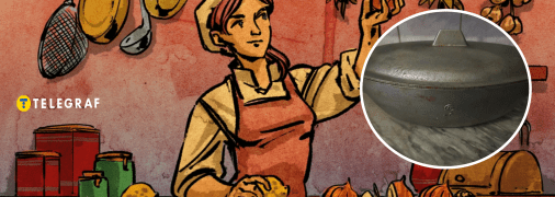 Хозяйка на кухне и гусятница