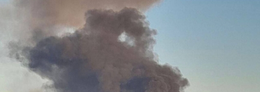 После серии взрывов во Львове поднимается столб черного дыма