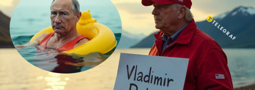 Дональд Трамп про всяк випадок зустрічає Путіна з табличкою