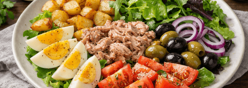 Салат с тунцем и картофелем