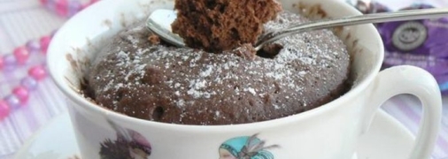 Шоколадный кекс в микроволновке