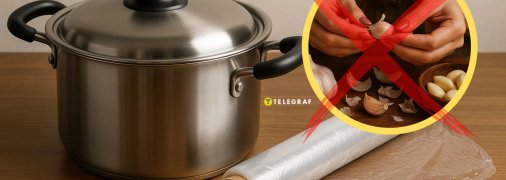 Почистити часник можна за допомогою каструлі і харчової плівки