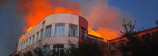 Будівля харківського училища палала від російських ракет