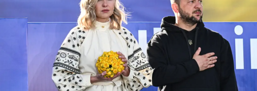 Елена и Владимир Зеленские в Вильнюсе