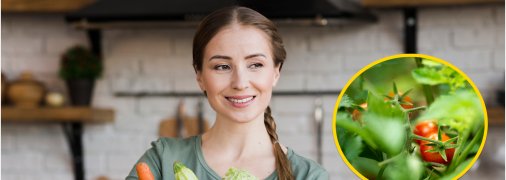 Жінка з овочами