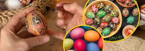 Пасхальные яйца могут иметь оттенки от белого до черного