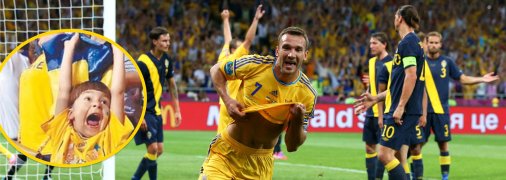 Андрей Шевченко забил гол в матче Украина - Швеция на Евро-2012