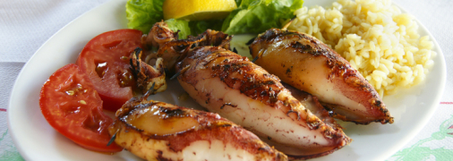 Фаршированные кальмары на гриле: шик и эстетика