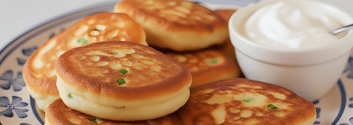 Оладьи с зеленым луком