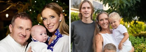 Екатерина Осадчая и Юрий Горбунов с детьми