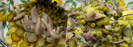 Незвичайний салат з оселедцем