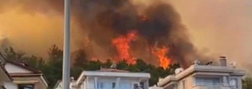 Отдых окончен: в Турции масштабные лесные пожары добрались до прибережных отелей (фото, видео)