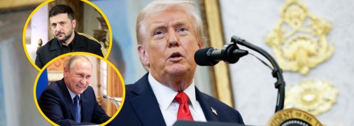 Володимир Зеленський, Володимир Путін та Дональд Трамп