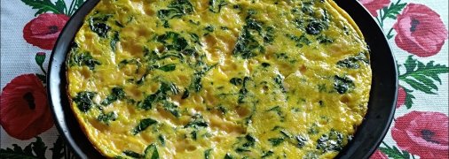 Омлет со шпинатом