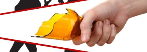 Удар завдала розбитою пляшкою