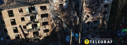 Разрушенный россиянами жилой дом