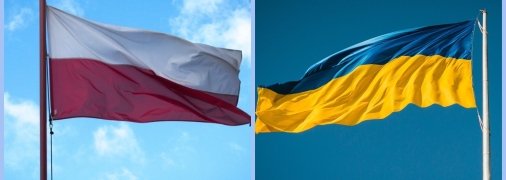 Прапори Польщі та України