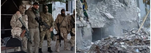 База "вагнеровцев" в Попасной до и после удара