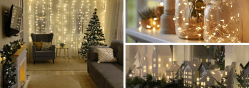 Огоньки на батарейках могут служить основным освещением в крайнем случае