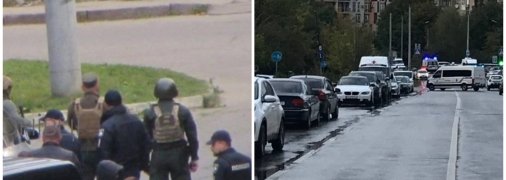 Правоохранители проводят операцию по задержанию преступника