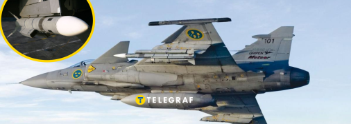 SAAB JAS 39 Gripen вооружен ракетами Meteor