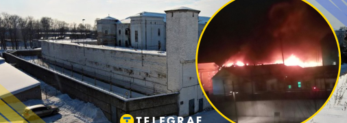 Колонія "Білий лебідь" горить