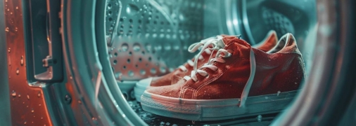 Стиральная машина может очистить кроссовки до идеального состояния (изображение создано с помощью ИИ)