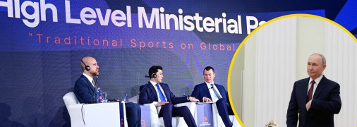 Білал Ердоган (ліворуч) та Володимир Путін