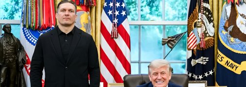 Олександр Усик і Дональд Трамп