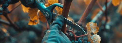 Обрезка винограда – важный этап по уходу за ним (изображение создано с помощью ИИ)