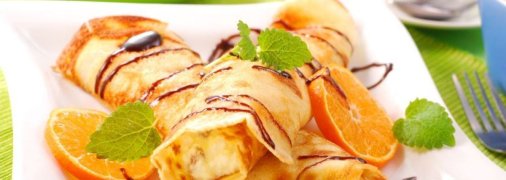 Блинчики с творогом под персиковым соусом от Ирины Федишин