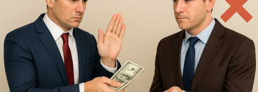 Чоловік позичає гроші іншому чоловікові