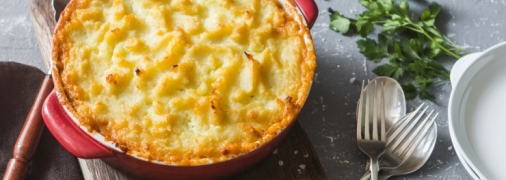 Сытная картофельная запеканка с мясом