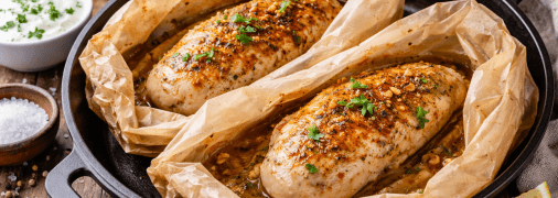 Соковите філе у пергаменті