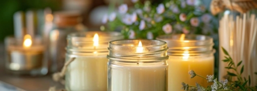 Ароматную свечу, которая может стать отличным декором для дома легко сделать своими руками (изображение создано с помощью ИИ)