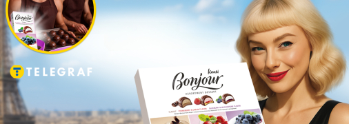 Реклама десертов "Бонжур"
