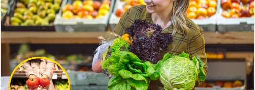 В овощном магазине