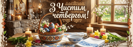 Листівки для привітання з Чистим четвергом